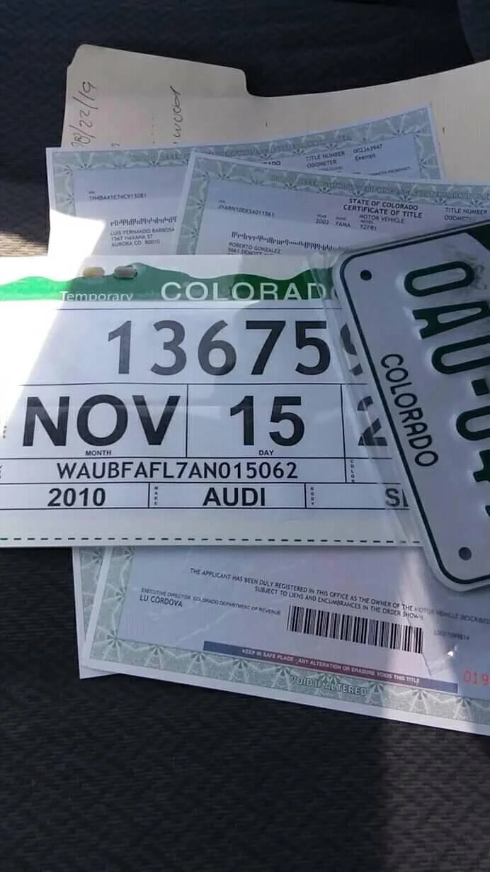 Sacar placas temporales en Colorado online — guía completa del estado