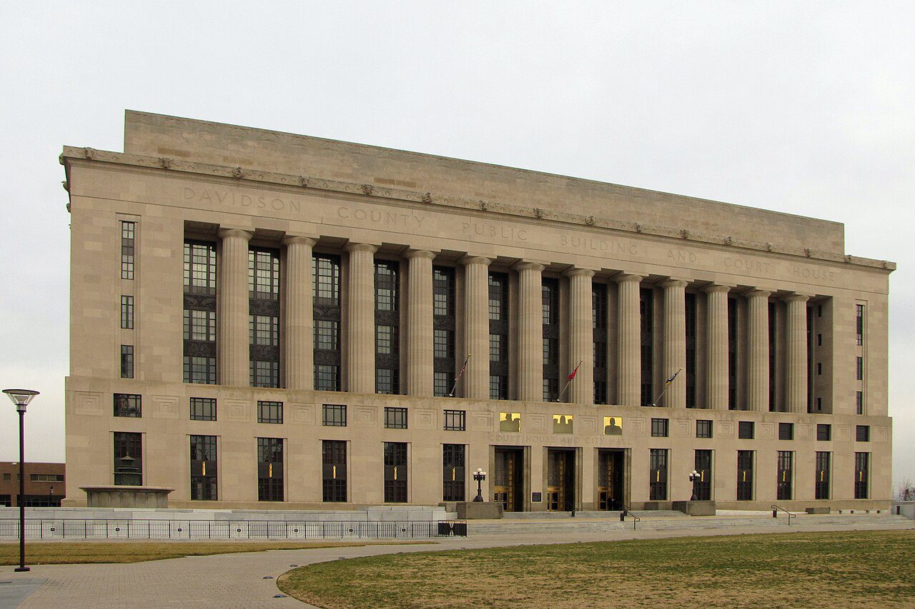 Palacio de justicia del condado de Davidson en Nashville, Tennessee, sede del County Clerk