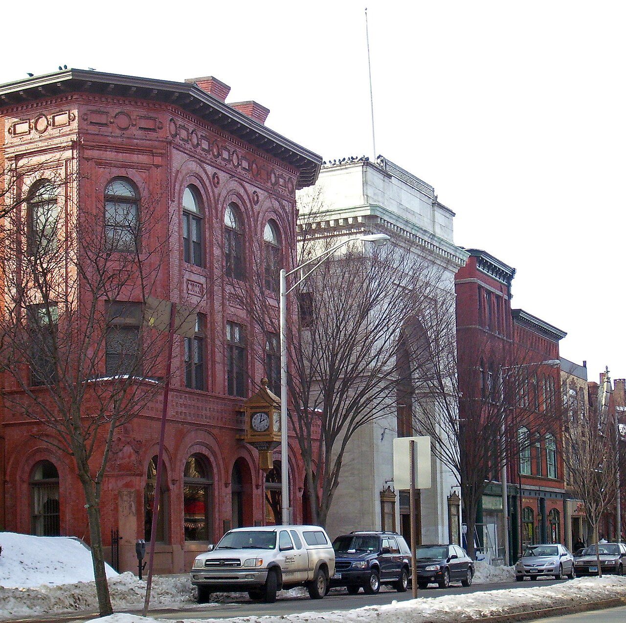 Main Street en Danbury, Connecticut, distrito comercial histórico