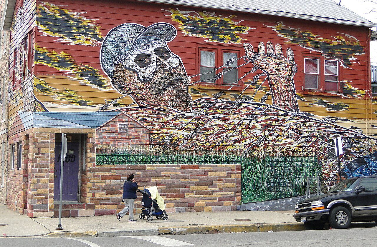Calle del barrio Pilsen en Chicago, corazón de la comunidad hispana que saca placas temporales en Illinois