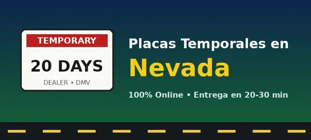 Placas temporales en Nevada Sacar placas temporales en Nevada