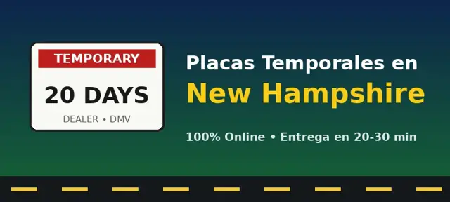Placas temporales en New Hampshire Sacar placas temporales en New Hampshire